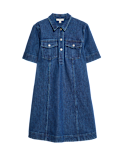 Denim Mini Shirt Dress