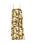 Floral Square Neck Strappy Midi Cami Dress