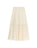 Lace Maxi Tiered Skirt