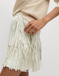 Fringe Detail Mini Skirt