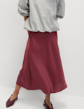 Satin Midaxi Slip Skirt
