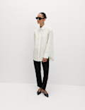 Pure Cotton Oversized Embellished Shirt