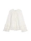 Lace Tie Front Detail Blouse