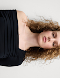Jersey Asymmetric Neck Bardot Top