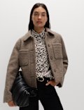 Printed Collared Button Through Shirt