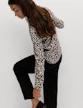 Printed Collared Button Through Shirt