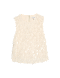 Embellished Feather Detail Top