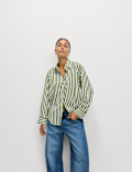 Printed Collared Button Through Shirt