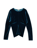 Velvet Round Neck Blouse
