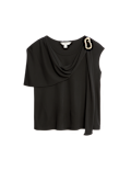 Jersey Hardware Detail Asymmetric Top