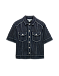 Cotton Rich Denim Utility Short Sleeve Shirt