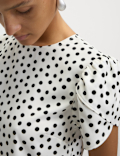Printed Puff Sleeve Top