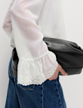 Broderie Frill Detail Blouse