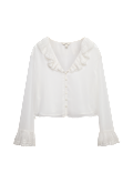 Broderie Frill Detail Blouse