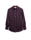 Satin Collared Button Through Shirt