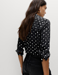 Foil Print Collared Shirt