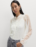 Lace High Neck Shirt