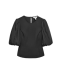 Organza Waisted Puff Sleeve Top