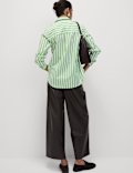 Pure Cotton Striped Collared Shirt