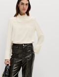 Scarf Neck Blouse