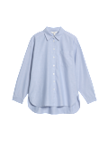 Pure Cotton Collared Oversized Shirt