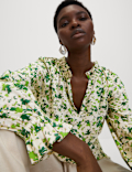 Pure Cotton Floral Printed Blouse