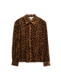 Animal Print Collared Shirt
