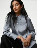 Satin Collared Shirt
