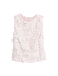 Applique Flower Detail Shell Top