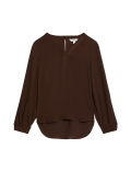 V-Neck Popover Blouse