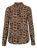 Animal Print Button Detail Shirt