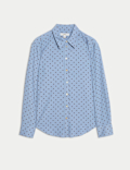 Printed Collared Button Through Shirt