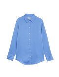 Satin Collared Button Through Shirt