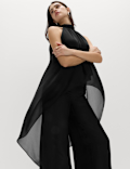 Draped Halter Neck Longline Top