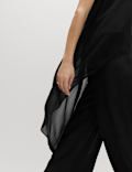 Draped Halter Neck Longline Top