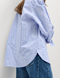 Pure Cotton Striped Oversized Shirt