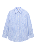 Pure Cotton Striped Oversized Shirt