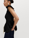 Square Neck Peplum Top