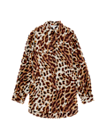 Pure Cotton Animal Print Collared Shirt