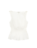 Pure Cotton Shirred Top