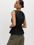 Pure Cotton Shirred Top