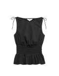 Pure Cotton Shirred Top