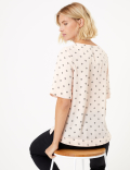 Printed Button Detail Top