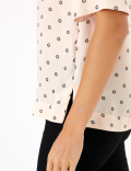 Printed Button Detail Top