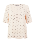 Printed Button Detail Top