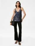 Sequin V-Neck Cami Top