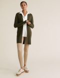 Satin Collared V-Neck Long Sleeve Blouse