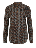 Cotton Rich Horseshoe Print Slim Fit Shirt