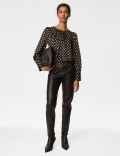 Satin Polka Dot Blouse