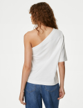 Pure Cotton One Shoulder Top